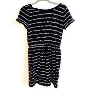 LOFT BEACH black and white striped cotton dress S